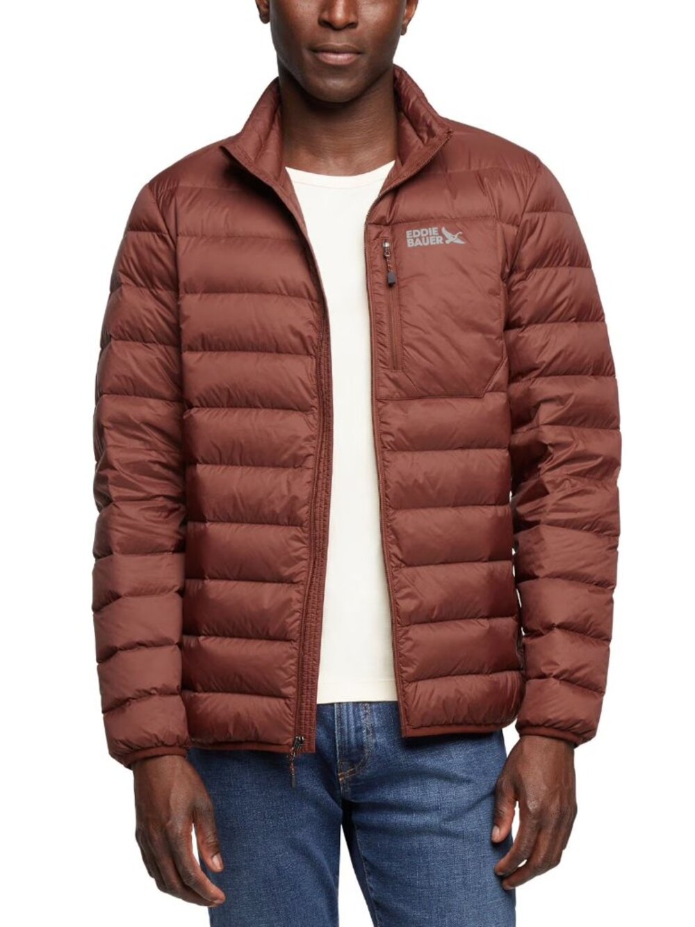 NEW Eddie Bauer Men's Packable Jacket Red
